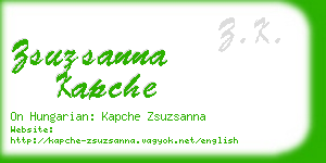 zsuzsanna kapche business card